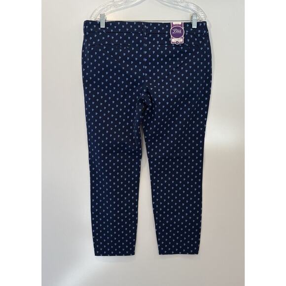 NWT Old Navy The Diva Blue Print Skinny Ankle Pants Womens‎ Size 12 (1910) - Picture 2 of 5
